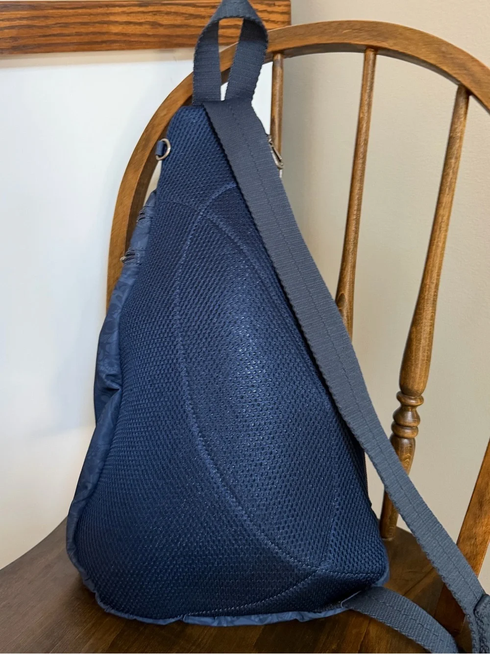 Sakroots Navy Floral-Print Sling Backpack